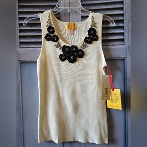 NWT Ruby Road Embellished Tank Top - Size PXL